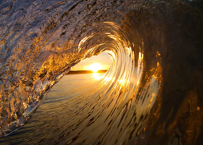 surfing wave