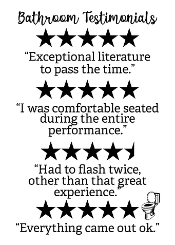 Bathroom Humor Testimonial