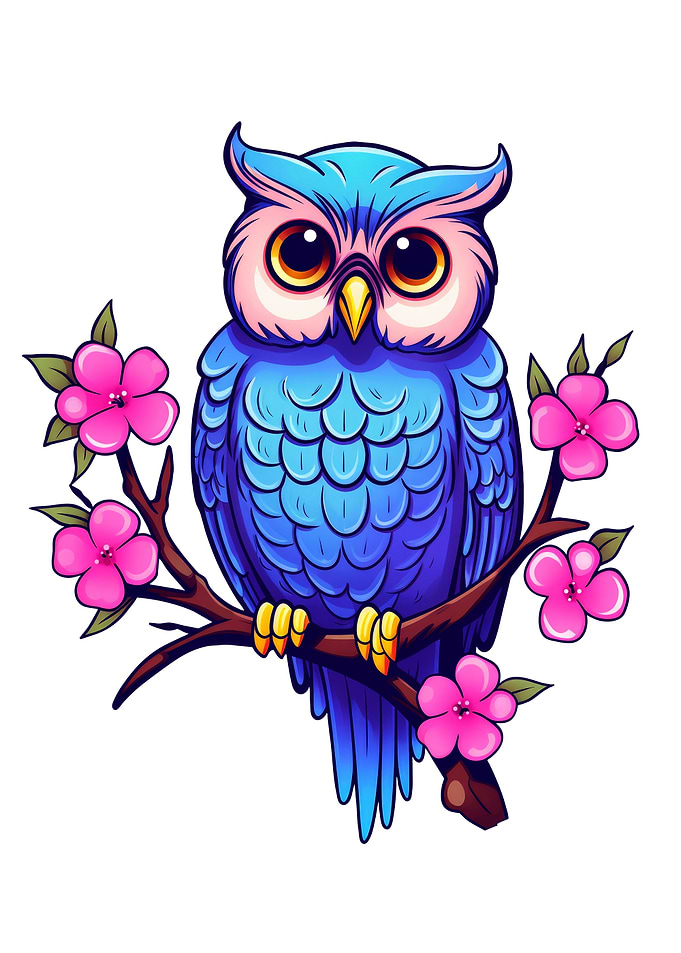 Colorful Cute Mystic Owl