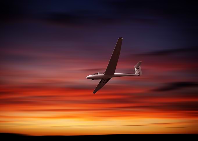 Glider in the sky
