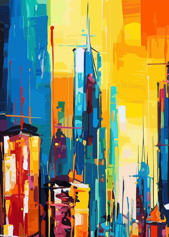 Cityscape Abstract Art