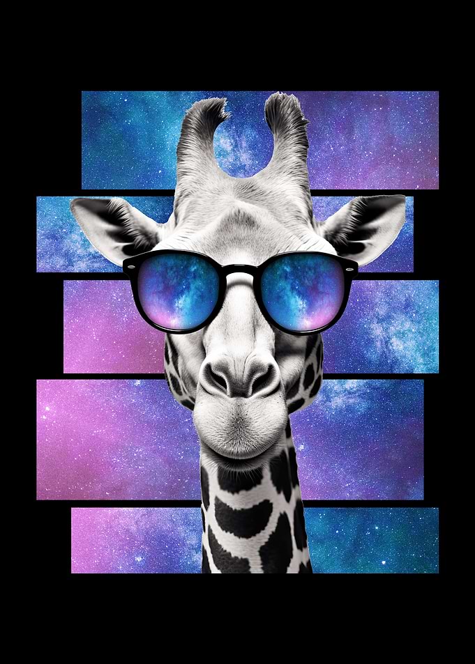 Black White Galaxy Giraffe