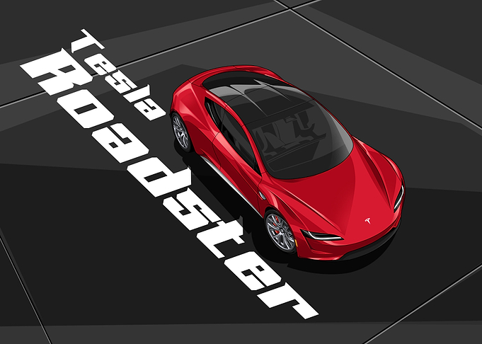 Tesla Roadster Red