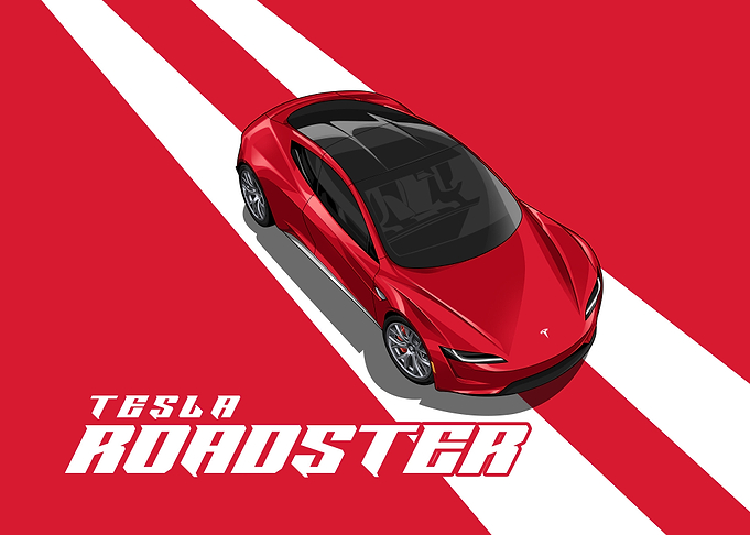 Tesla Roadster Red