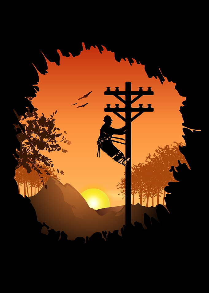 Retro Lineman Sunset