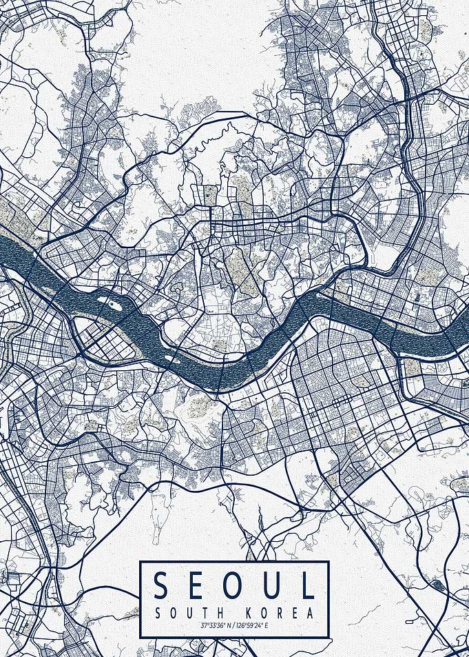 Seoul City Map Coastal