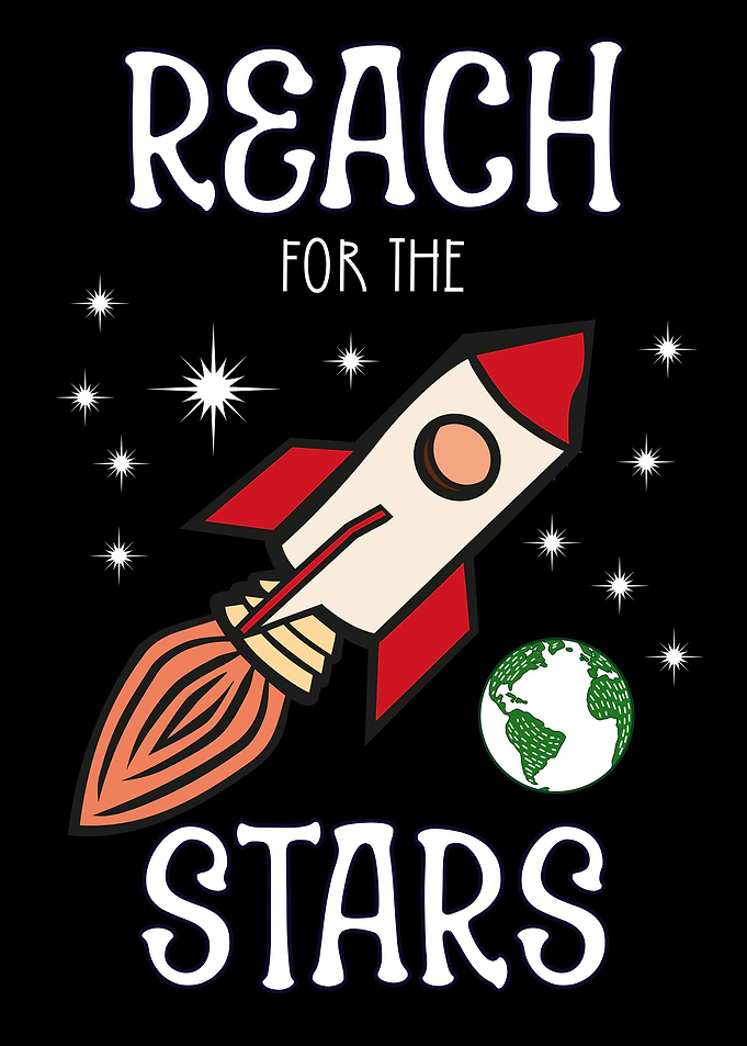 REACH FOR THE STARS Black