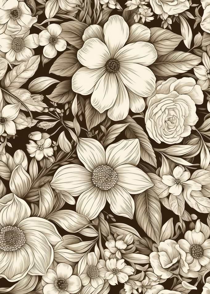 Vintage White Flowers