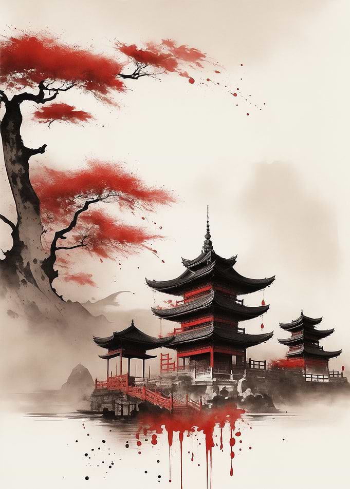 Japanese Ink Wash Painting