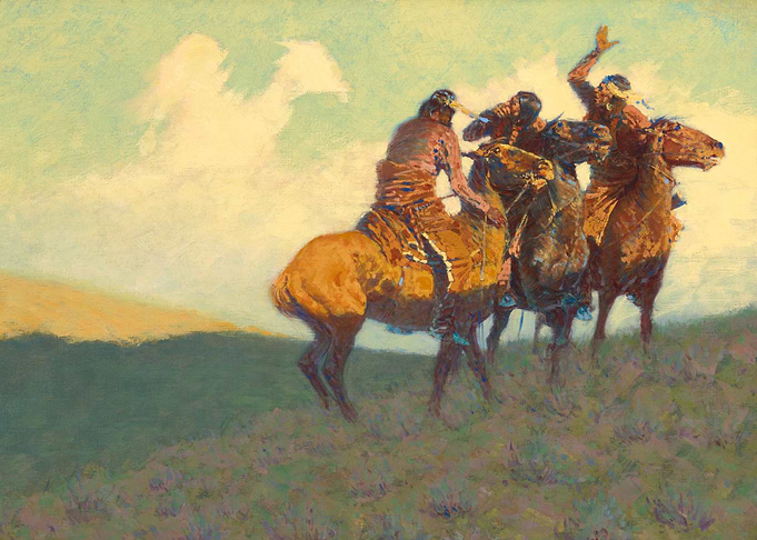 Indian Warriors On Horses