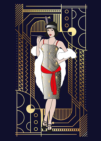 Art Deco style woman