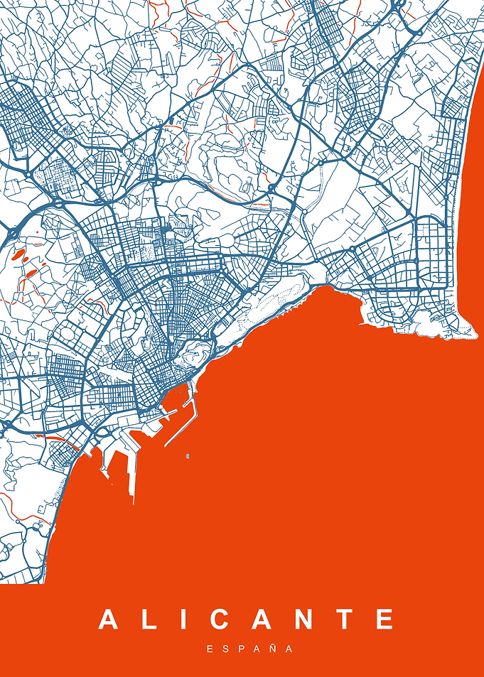 MAP ALICANTE SPAIN
