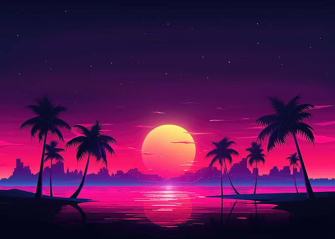 Neon retro Sunrise