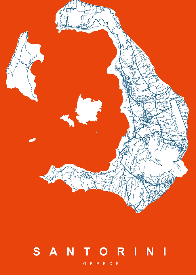 MAP SANTORINI GREECE