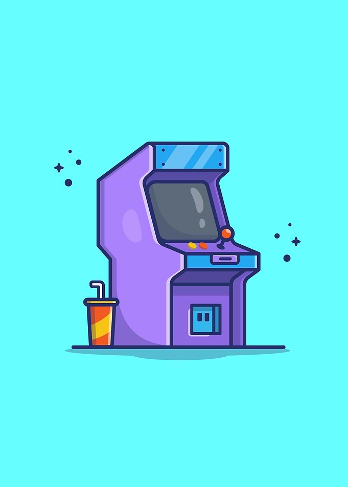 Arcade Machine With Soda