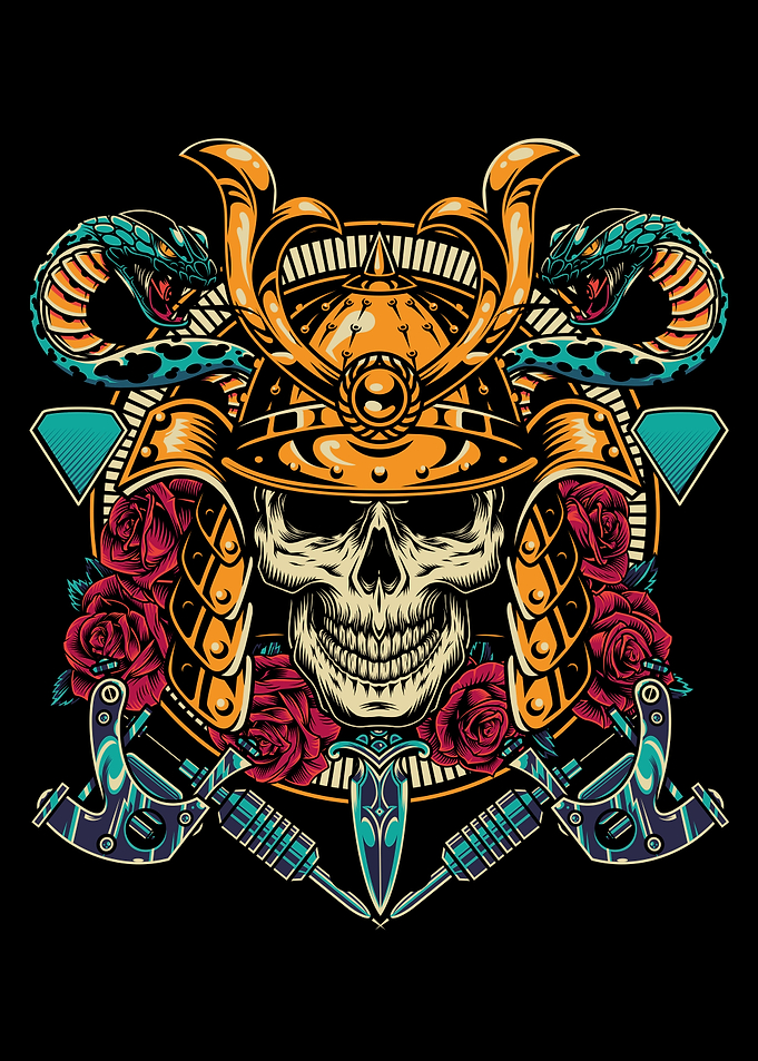 Tattoo Samurai Skull