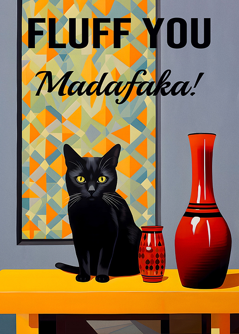 Fluff You Madafaka — funny metal wall sign
