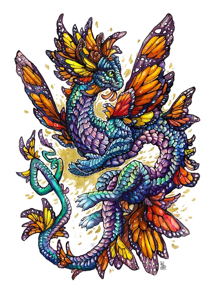 fairy dragon butterfly