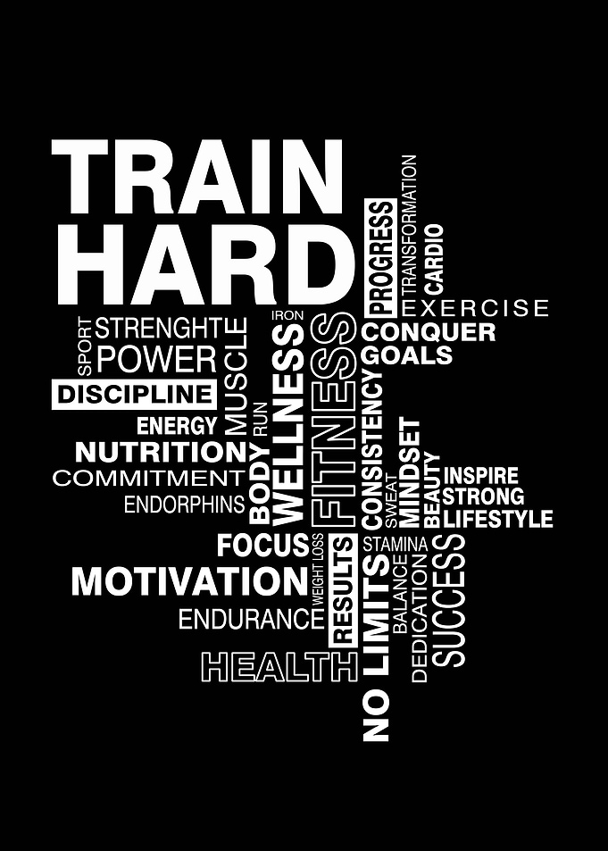 Train Hard Wall Art poster