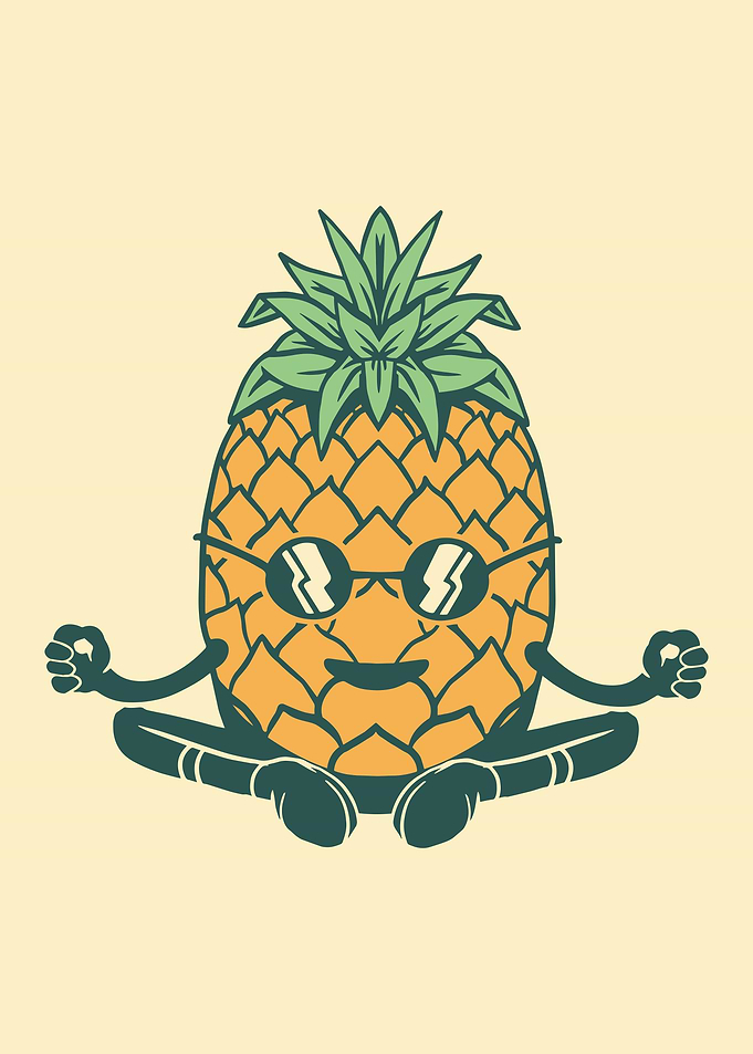 Yoga Meditation Pineapple