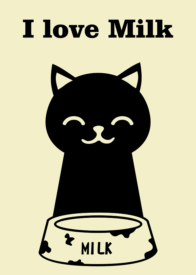 Cat Drinking Milk