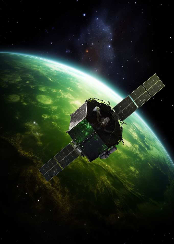Satellite in Green Planet