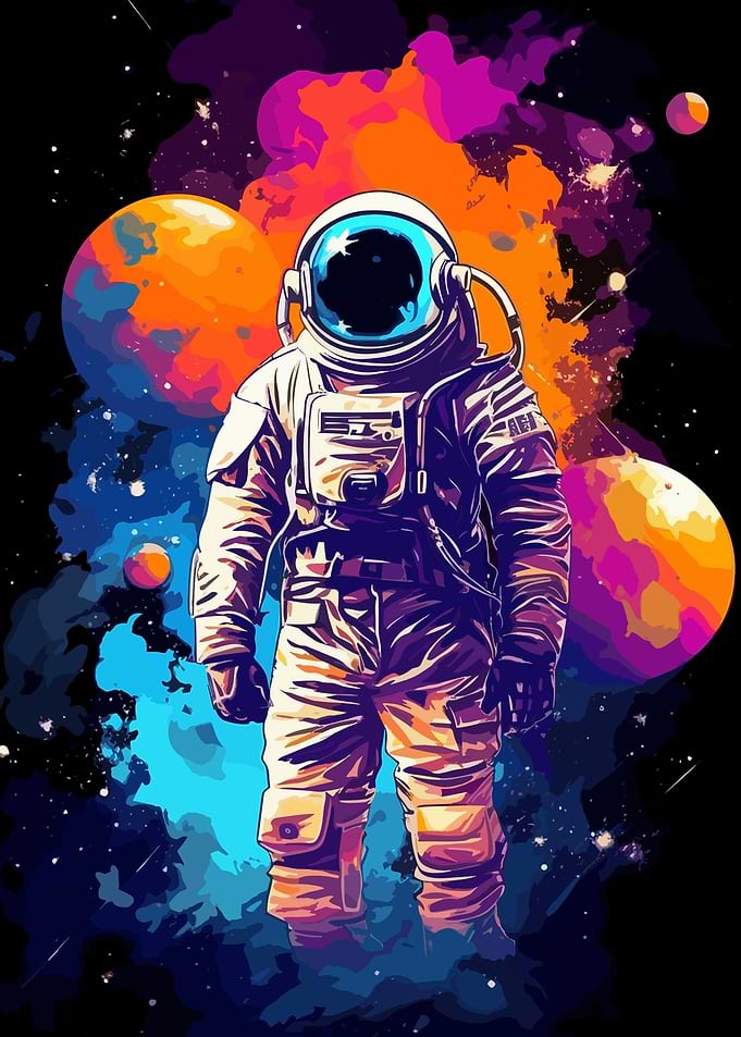 Space Astronaut Abstract