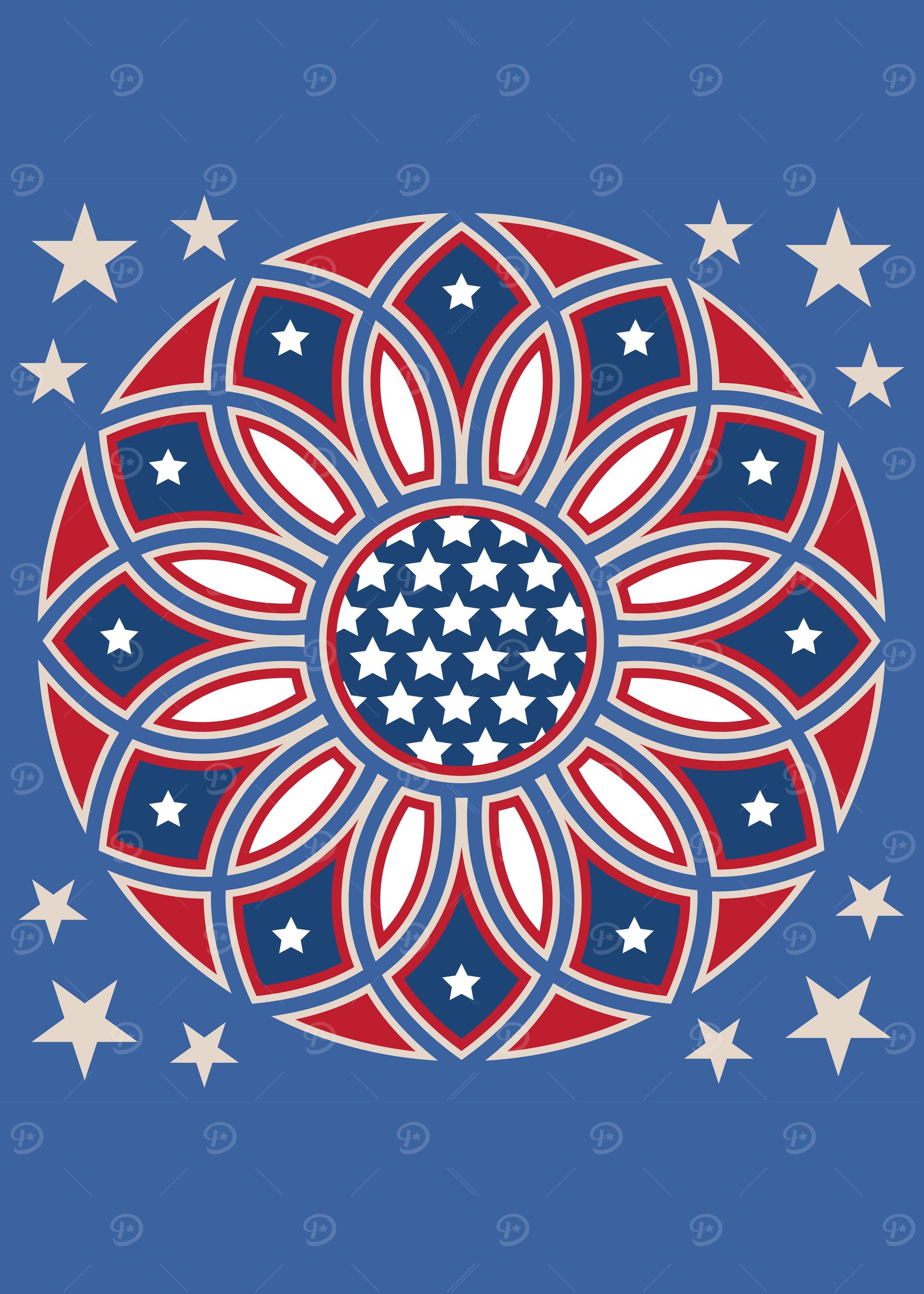 United States Flag Flower