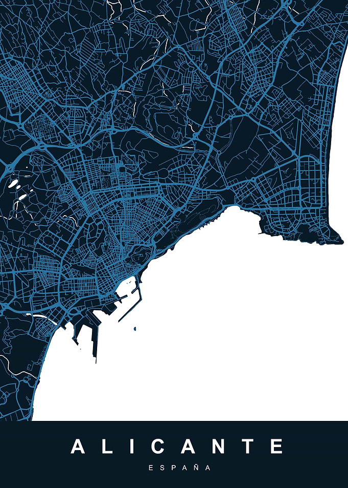 MAP ALICANTE SPAIN