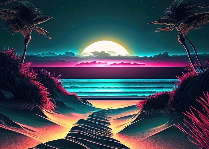 Neon landscape