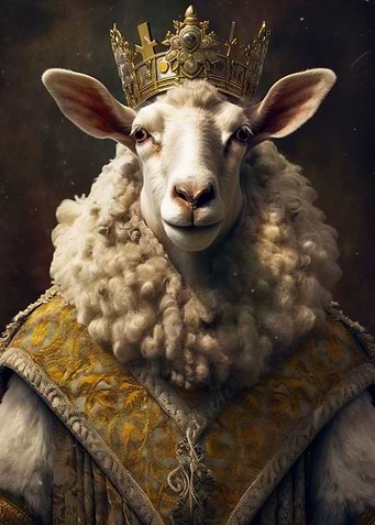 Anthropomorphic King Sheep