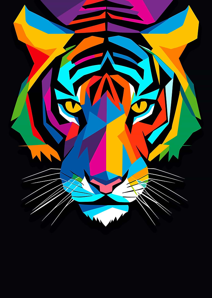 Tiger pop art