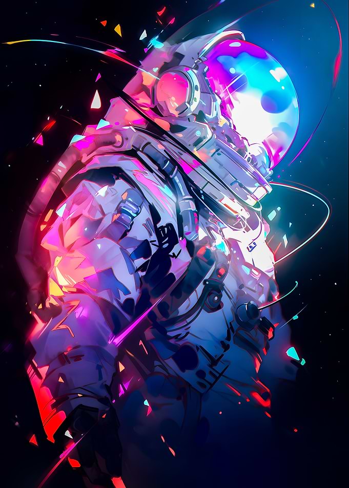 Astronaut Space Nebula