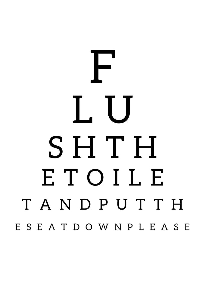 Bathroom Eye Test