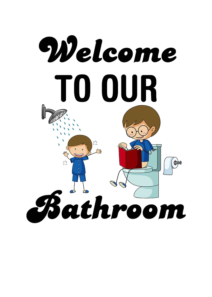 Funny Bathroom Art