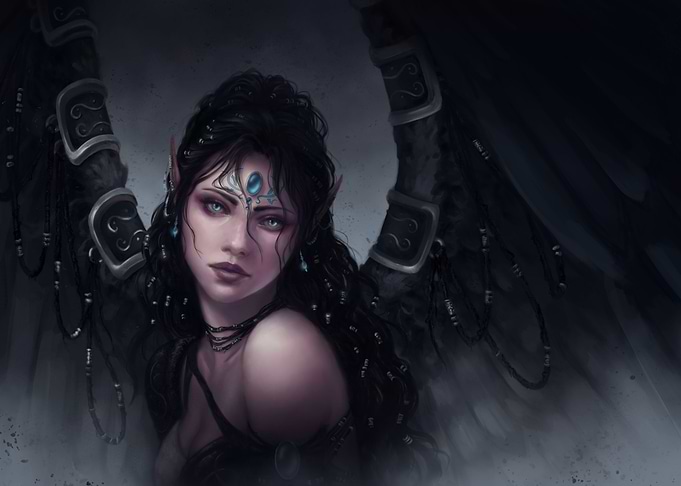 Dark angel portrait