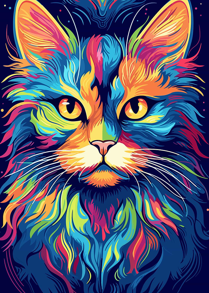 Cute Cat Pop Art