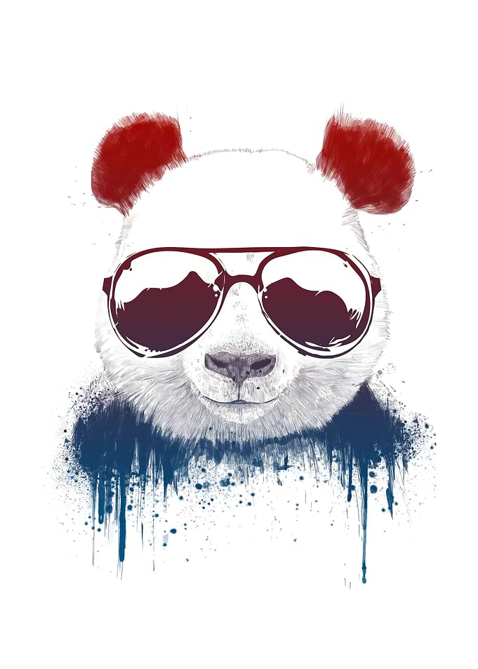 panda bear watercolor