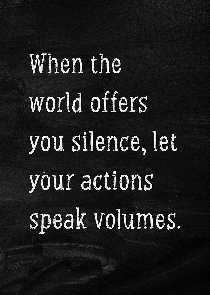 Actions Quote Chalk Art