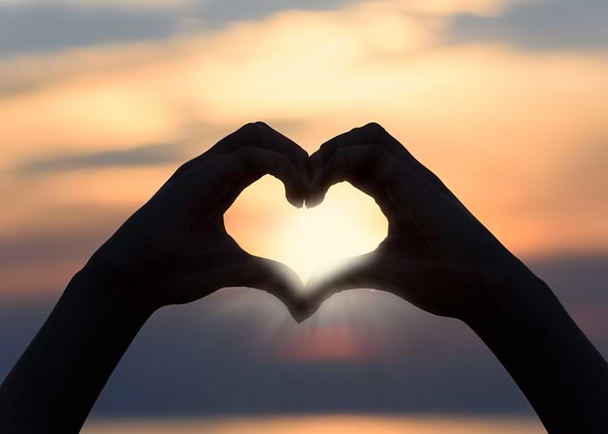 Heart Love Sunset