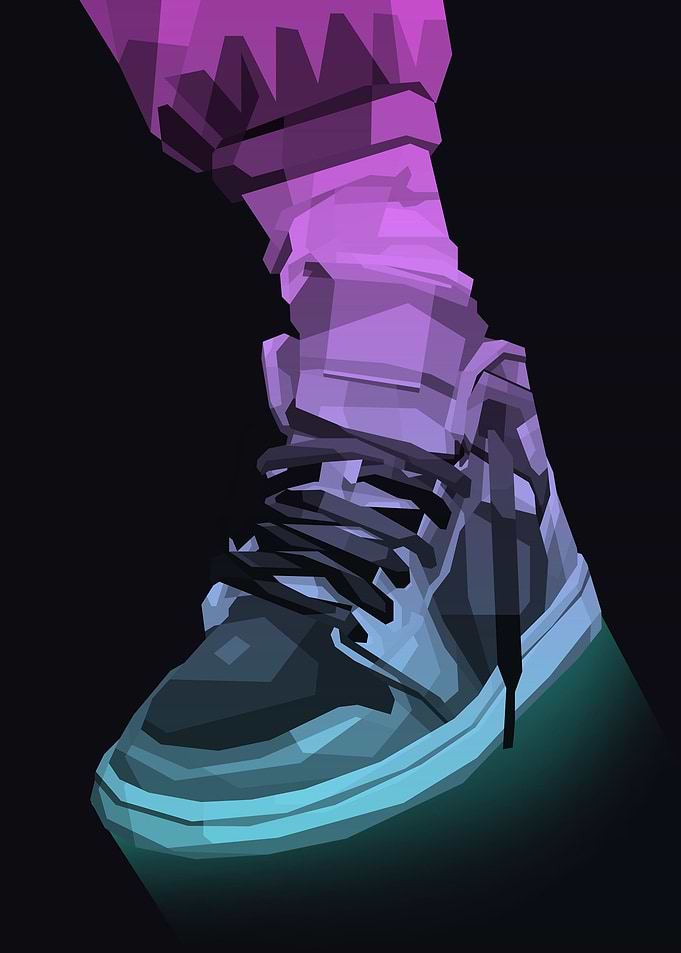 shoes in neon colors