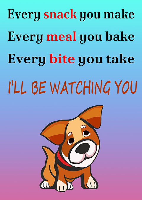 Cute Dog Watching You — living room metal wall art
