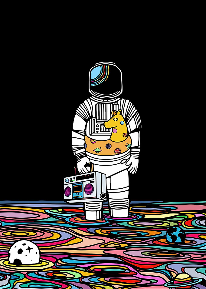 Happy astronaut