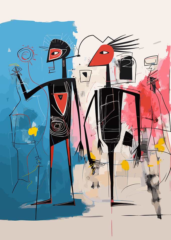 Abstract Man Woman Art