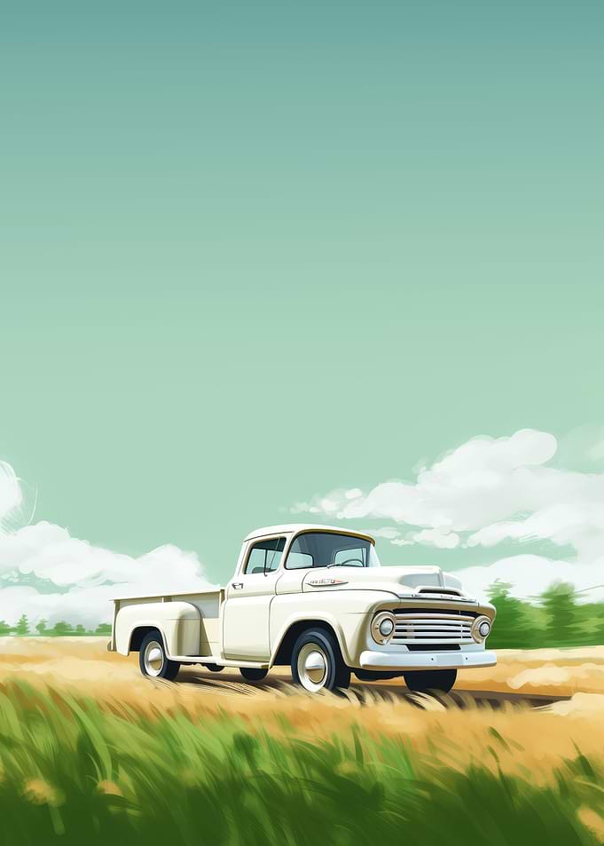 Cozy pickup truck