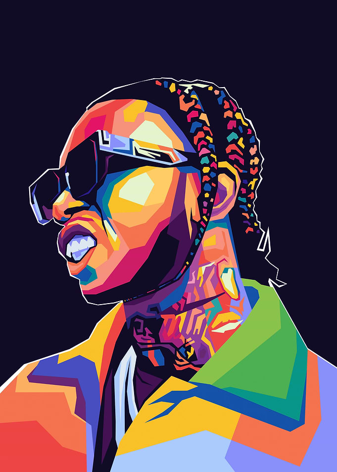 musician pop art style