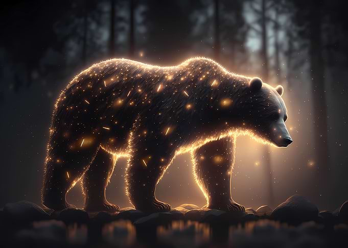 Glowing portrait of a Bear