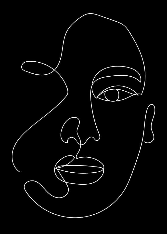 One Line Art Woman
