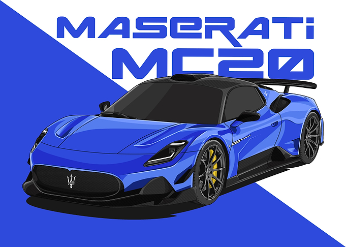 maserati mc20 blue