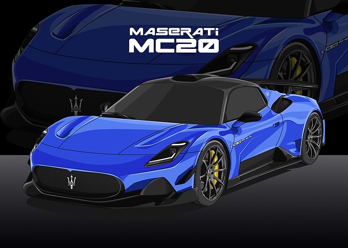 maserati mc20 blue
